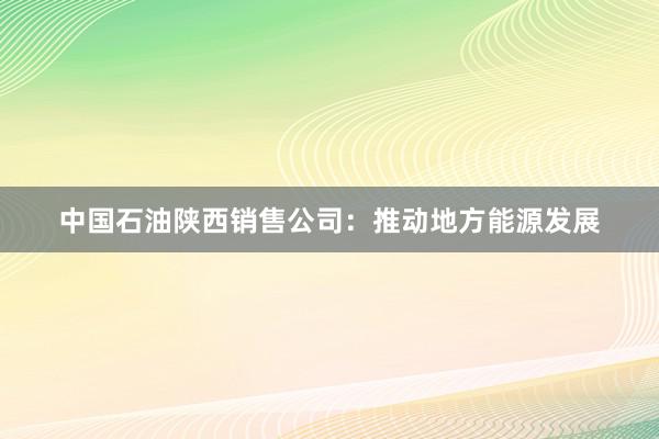 中国石油陕西销售公司：推动地方能源发展